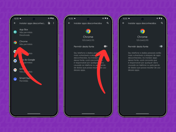 Configurações de segurança Android